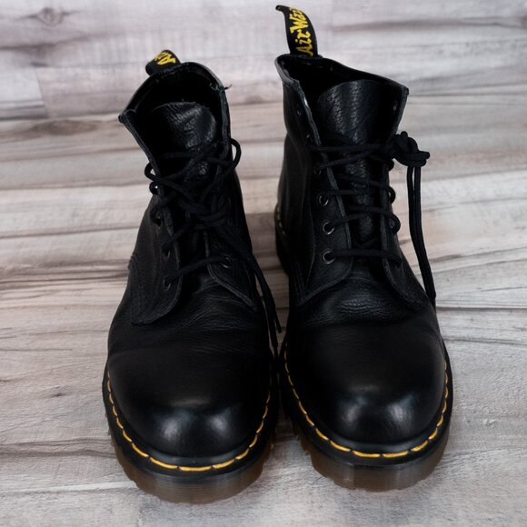 Dr. Martens Vintage Leather Lace Up Combat Boots in Black main image 11